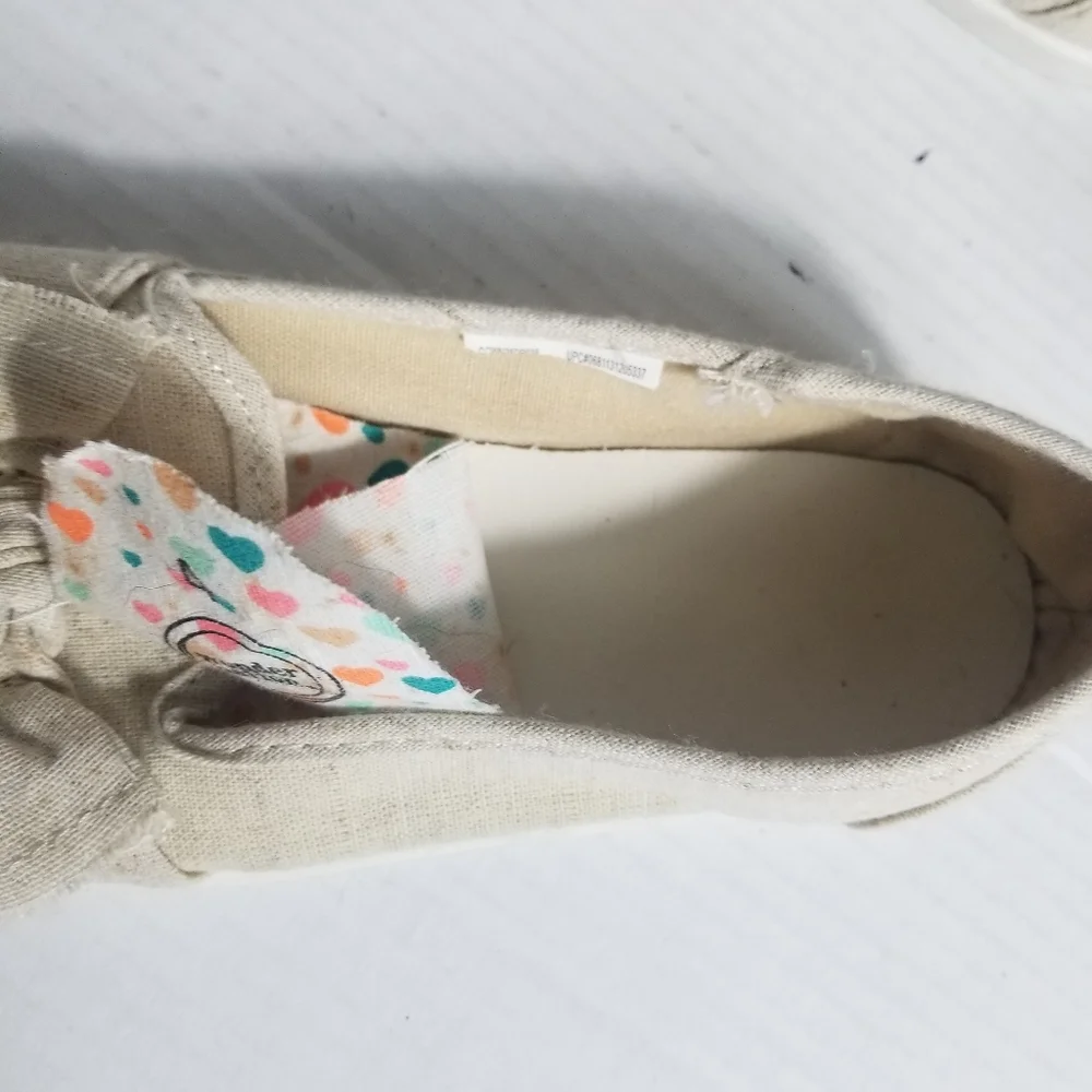 WONDER NATION GIRL'S CREAM FLATS WITH BOW SIZE 4 (PLEASE SEE ALL PHOTOS) - Picture 11 of 14